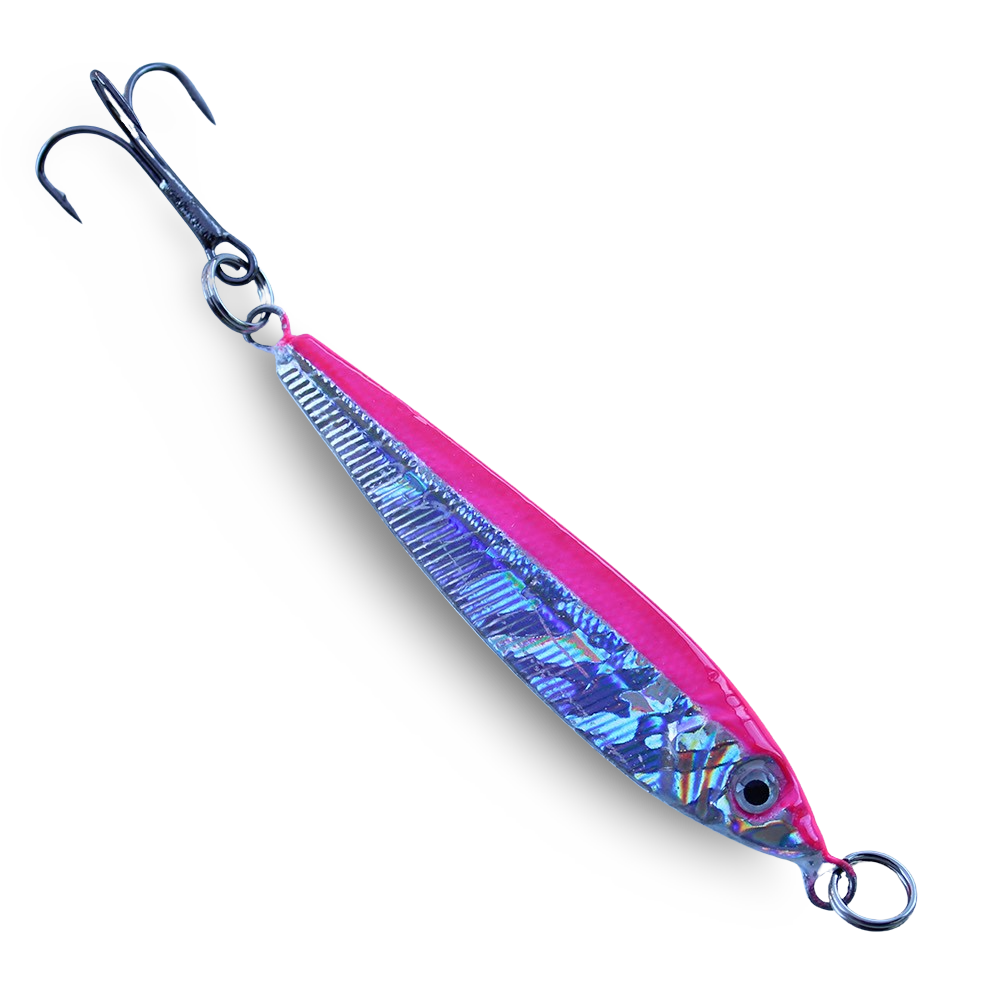 P-Line Laser Minnow Pink Silver - 1/2 oz to 3 oz