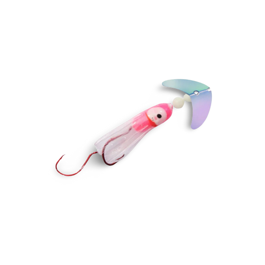 Mack's Smile Blade Kokanee Hoochie UV Glo Burst Pink