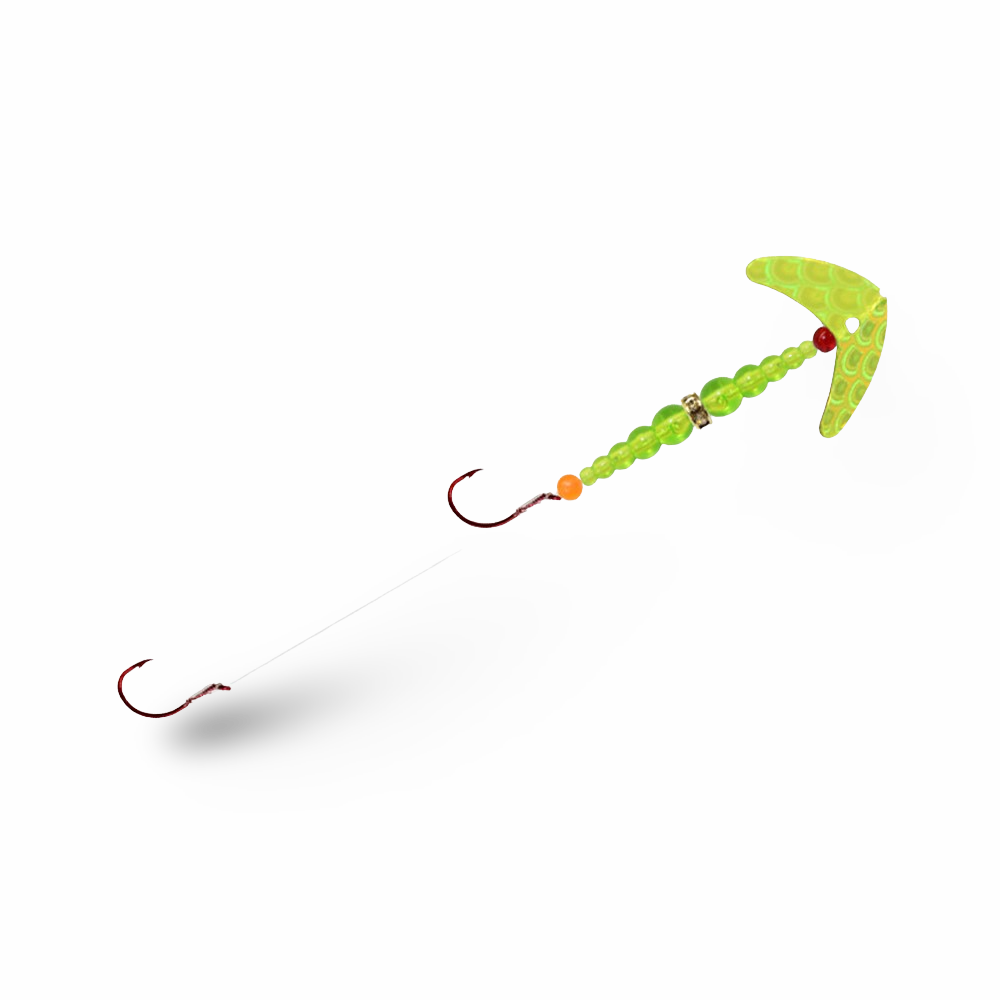 Mack's Double Whammy Pro - Size 4 Chartreuse Scale & Flo Chart