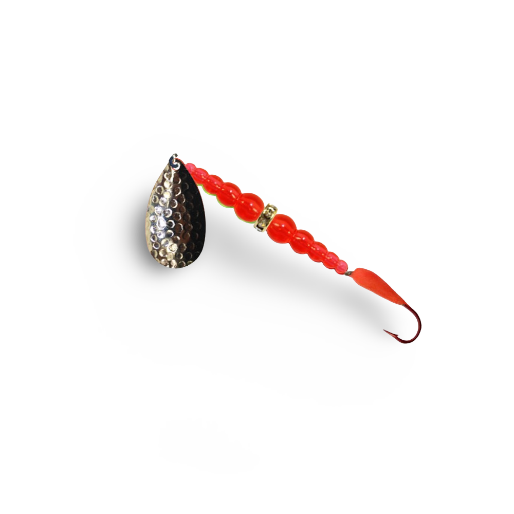 Mack's Kokanee Killer - Size 6 Hammered Nickel & Hot Cerise, Flo Orange