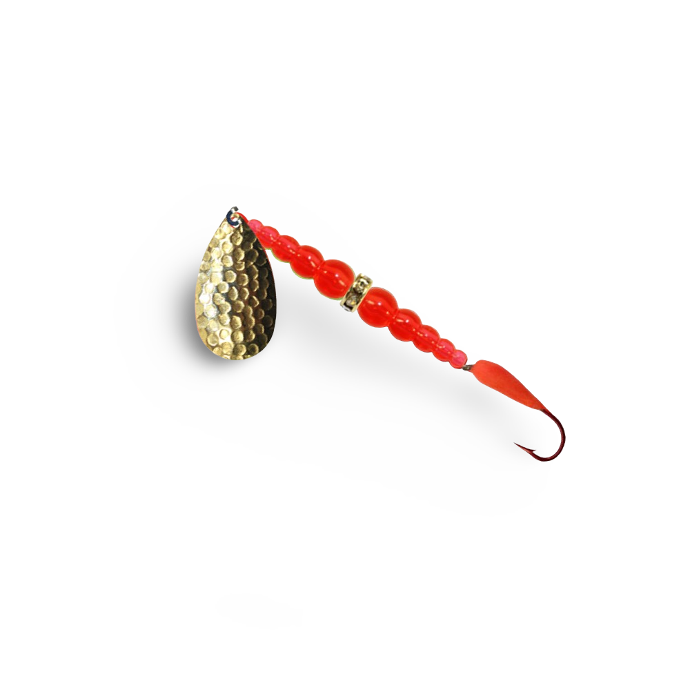 Mack's Kokanee Killer - Size 6 Hammered Brass & Hot Cerise, Flo Orange