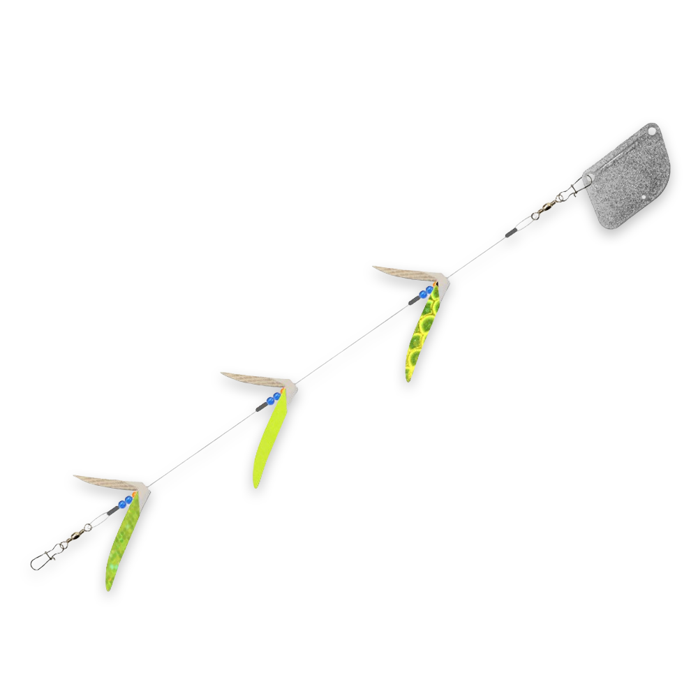 Mack's Flash Lite Troll 3-Blade - Chartreuse