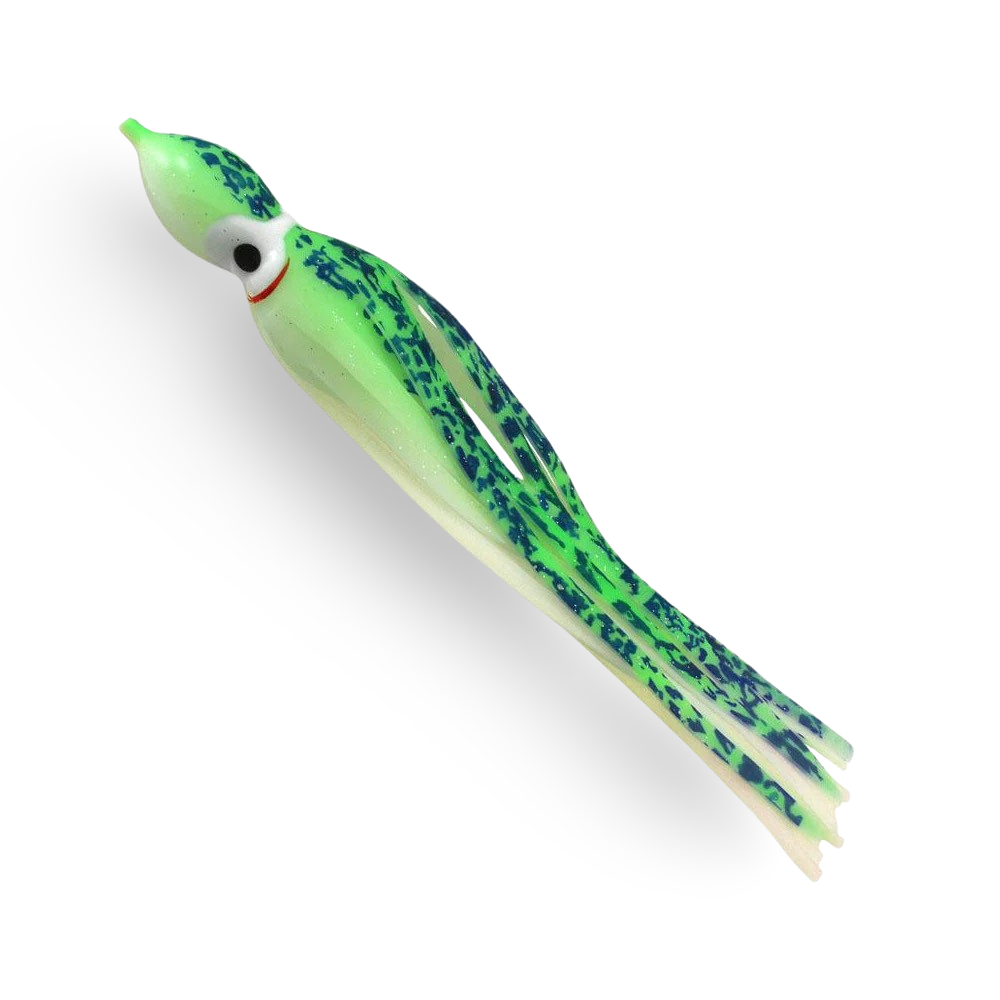 Delta Tackle Jumbo Squid Body 9" - 2-Pack Green/Glow