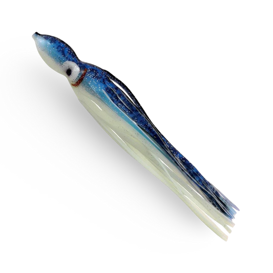 Delta Tackle Jumbo Squid Body 9" - 2-pack Blue/Glow