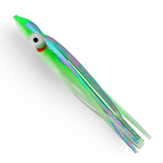 Delta Tackle 4.5" Squid 5-Pack Green Oil Slick