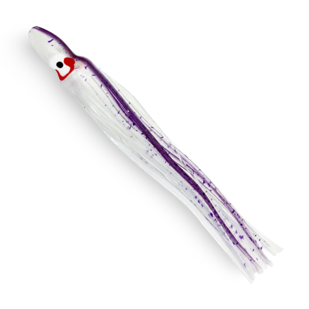 Delta Tackle 4.5" Squid 5-Pack UV/Purple Splatter Back