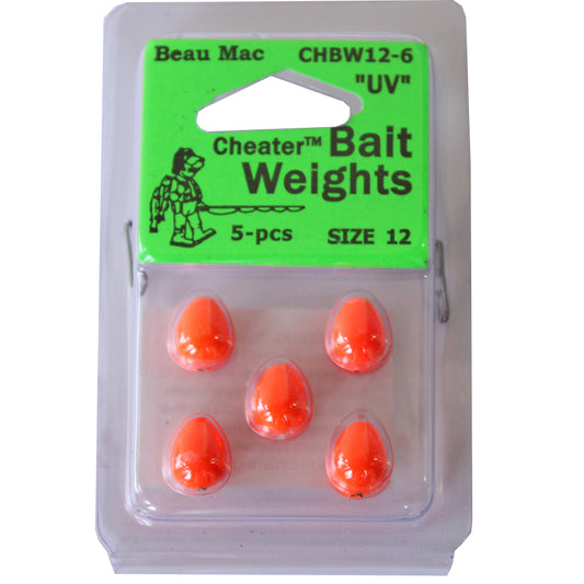 Beau Mac Cheater Bait Weights Flame Orange