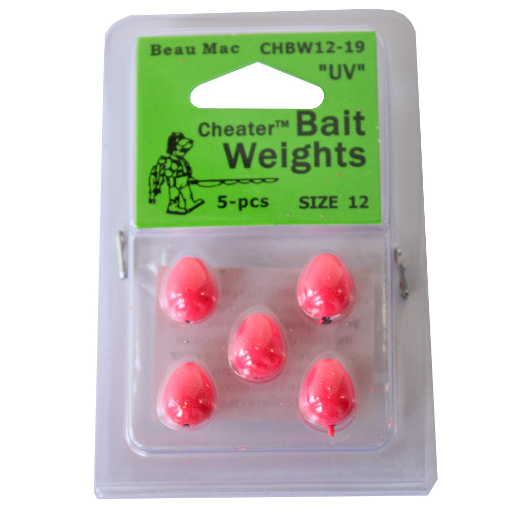 Beau Mac Cheater Bait Weights Hot Pink