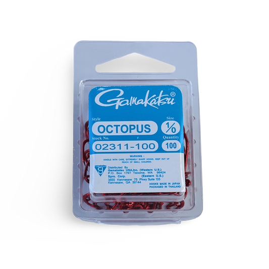 Gamakatsu Octopus Hook 100 Pack Red