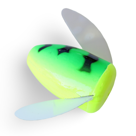 Yakima Bait Spin-N-Glo Jumbo - Lime Chartreuse Tiger with White Wing