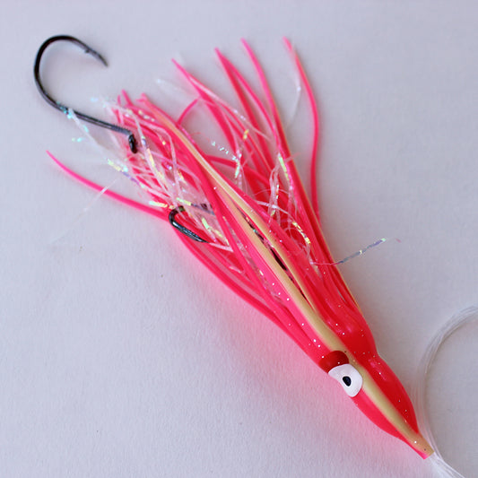 Salmon Trolling Rig - Gold Star Hot Pink Glow Stripe OG127R