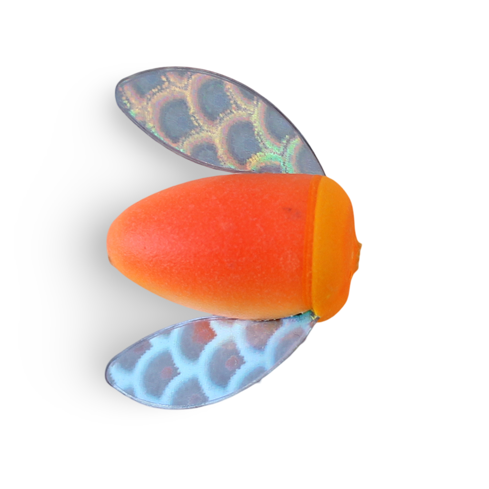 Yakima Bait Spin-N-Glo - Peach Luminous & Mylar Wing