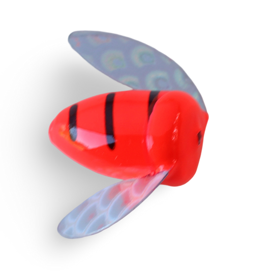 Yakima Bait Spin-N-Glo - Rocket Red Tiger Stripe & Mylar Wing