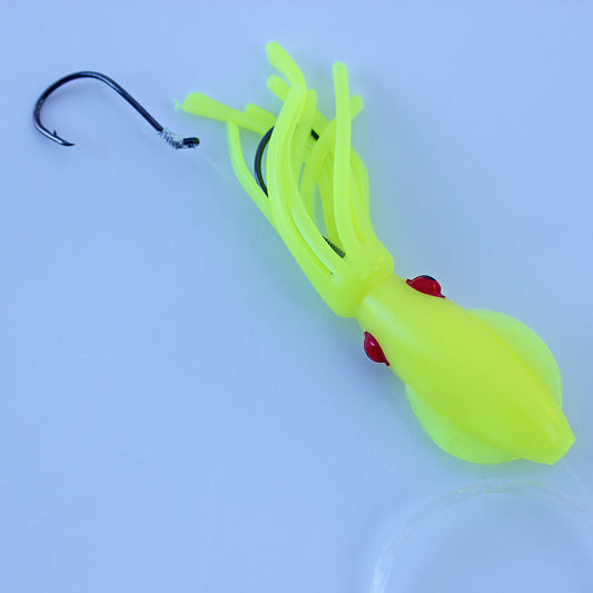 Salmon Trolling Rig - B2 Squid 4" Caution Tape