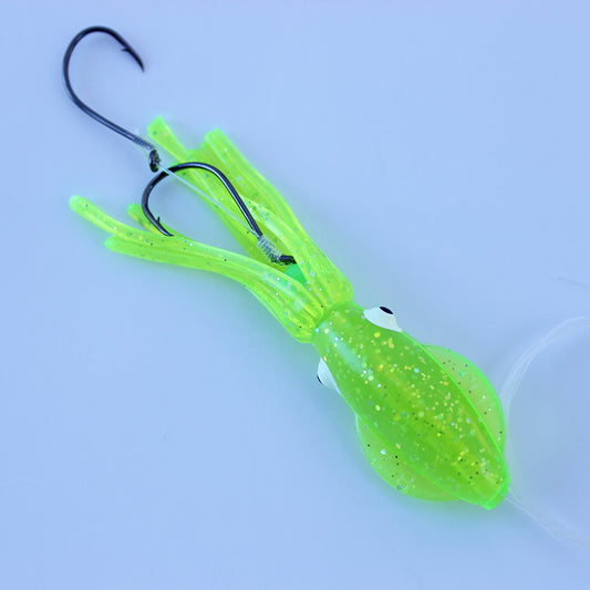 Salmon Trolling Rig - B2 Squid 4" Chartreuse