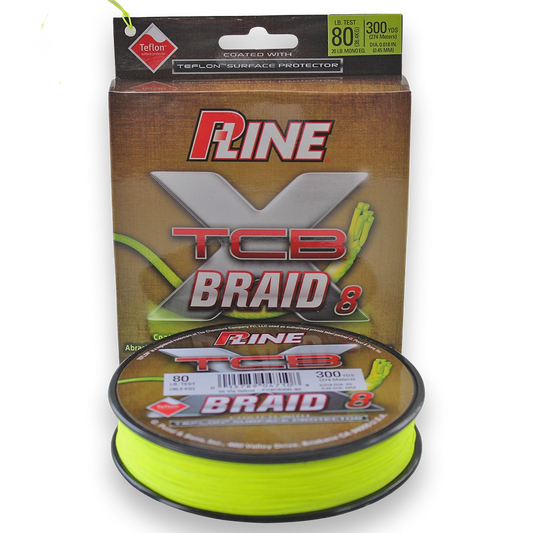 P-Line XTCB 8 Braid 300 Yard Yellow - 20 to 80 Pound