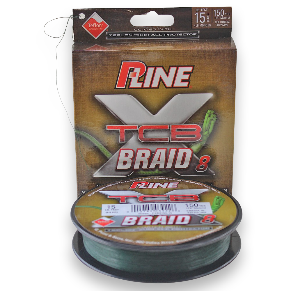 P-Line XTCB 8 Braid 150 Yard Green - 15 to 50 Pound