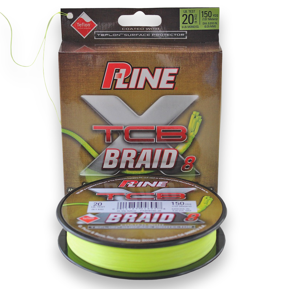 P-Line XTCB 8 Braid 150 Yard Yellow - 15 to 50 Pound