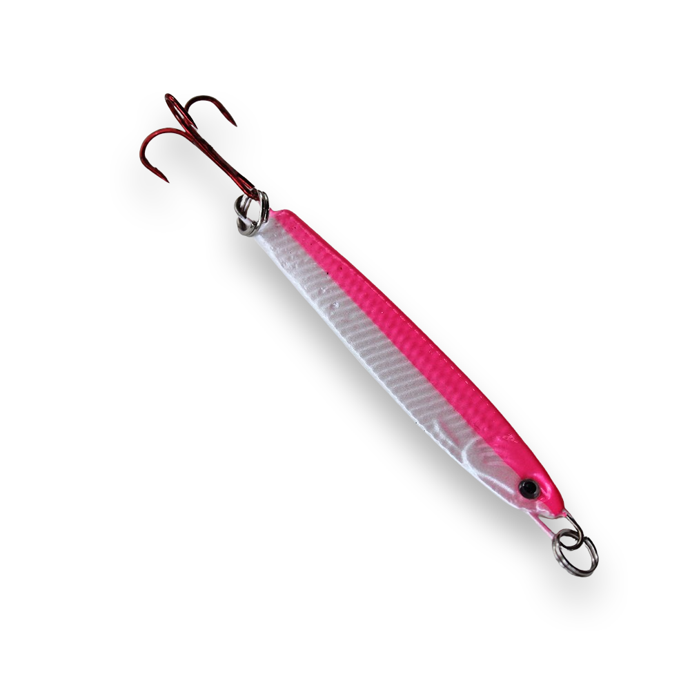 P-Line Kokanator UV Enhanced Jig Pink & White