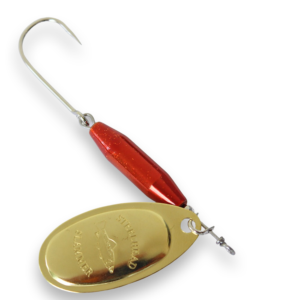 Steelhead Slammer Spinner - Blazin Orange Brass