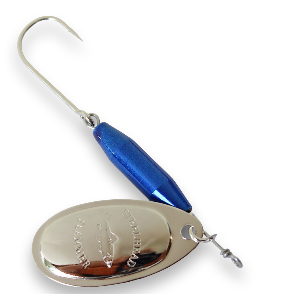 Steelhead Slammer Spinner - Cheater Blue Nickel