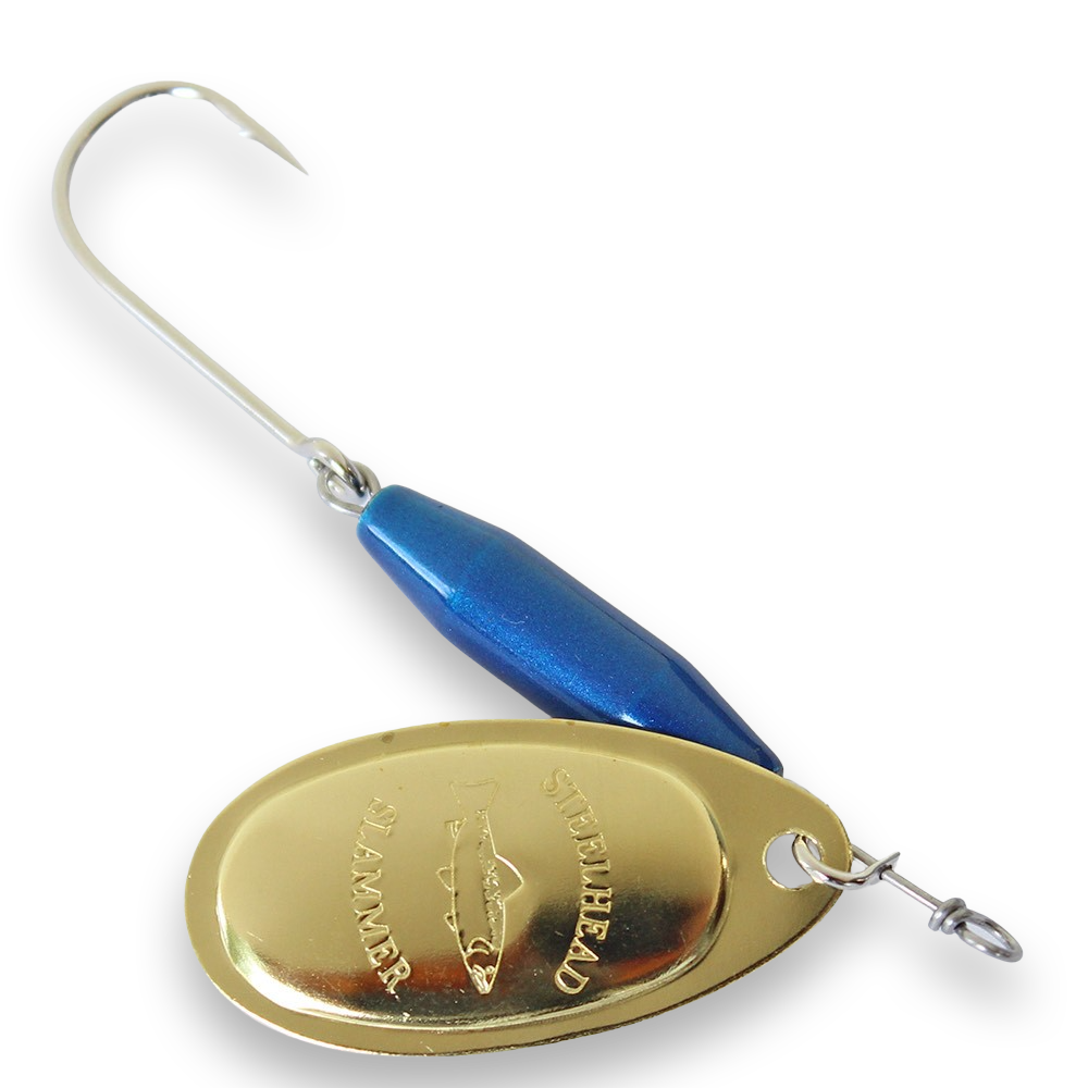 Steelhead Slammer Spinner -  Cheater Blue Brass