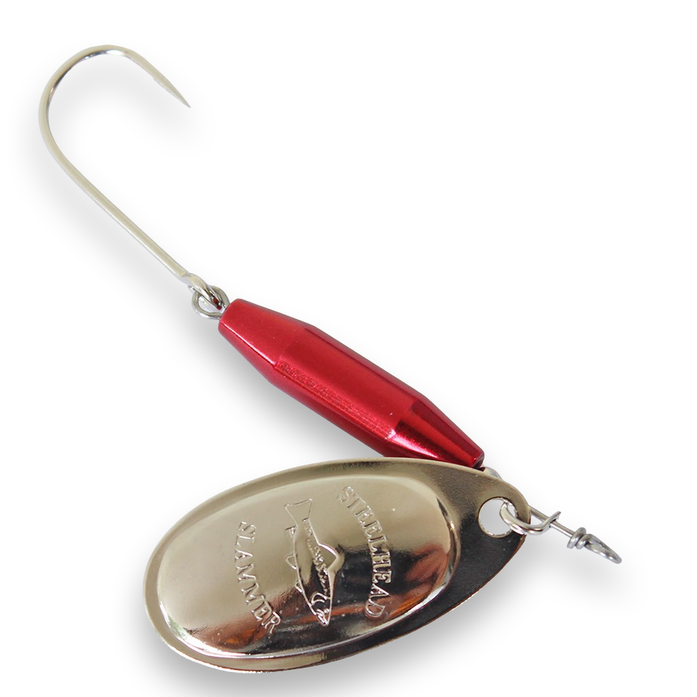 Steelhead Slammer Spinner - Candy Red Nickel