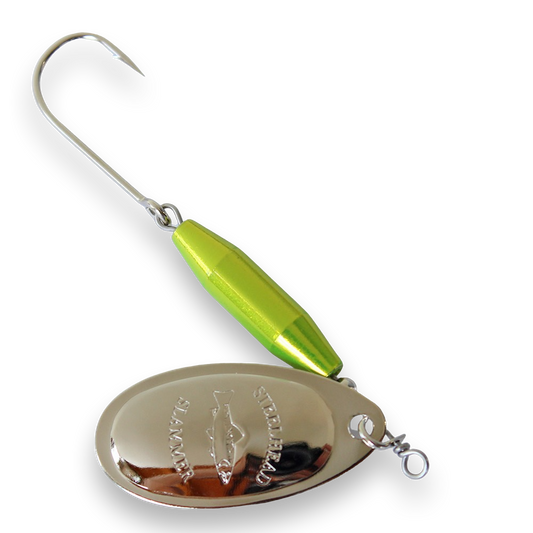 Steelhead Slammer Spinner - Metallic Chartreuse Nickel