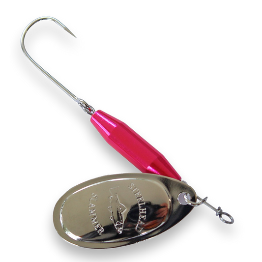 Steelhead Slammer Spinner - Candy Pink Nickel