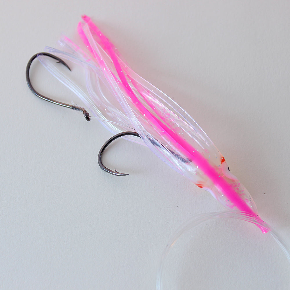 Salmon Trolling Rig - Delta UV Pink Splatter Back