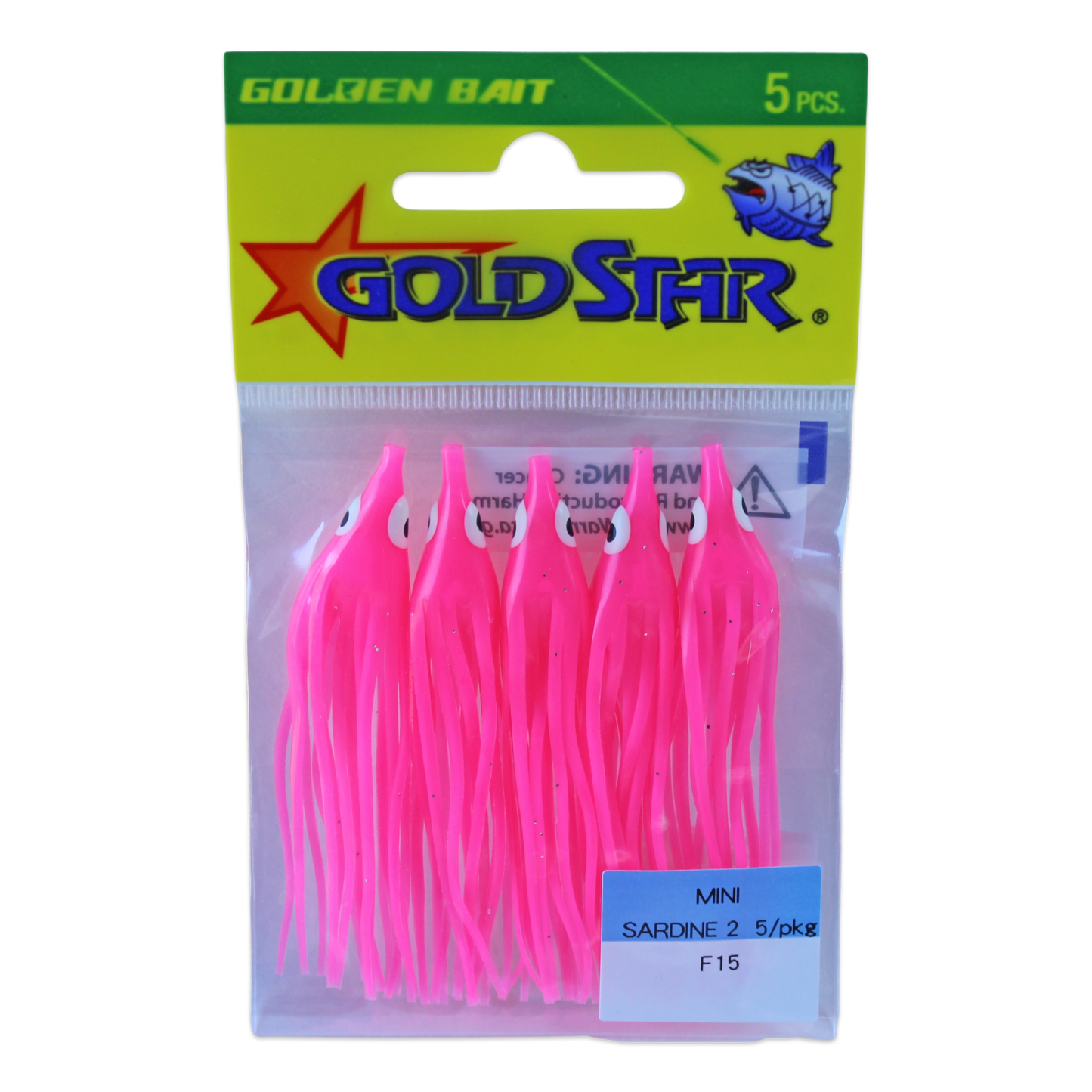 Gold Star Squid #20 Mini Sardine 2-1/4", Hot Pink F15