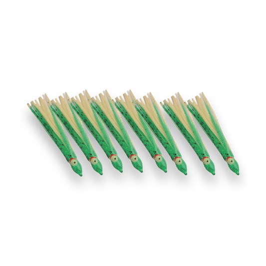 P-Line Sunrise Squid 2.5" 8-pack Glow Green