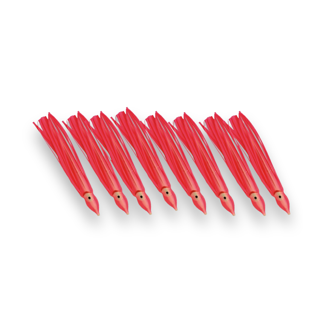 P-Line Sunrise Squid 2.5" 8-pack Pink Double Glow Stripe