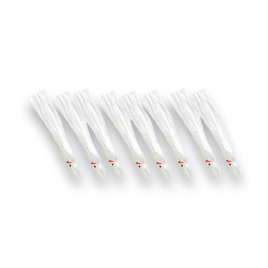 P-Line Sunrise Squid 2.5" 8-pack White