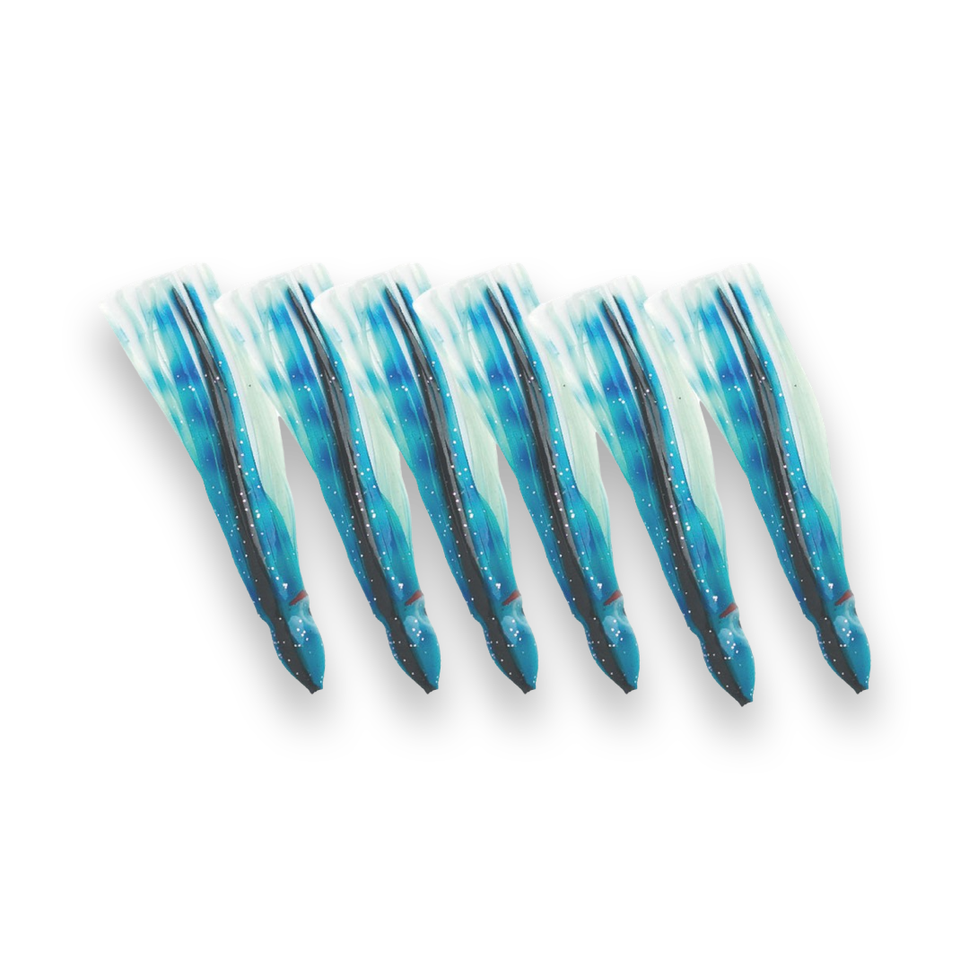 P-Line Sunrise Squid 3.5" 6-pack Glow Blue