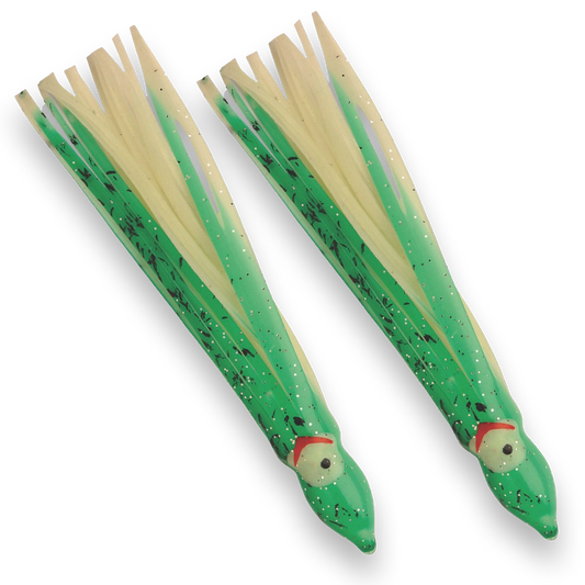 P-Line Sunrise Squid 7.5" Glow Green (2 Pack)