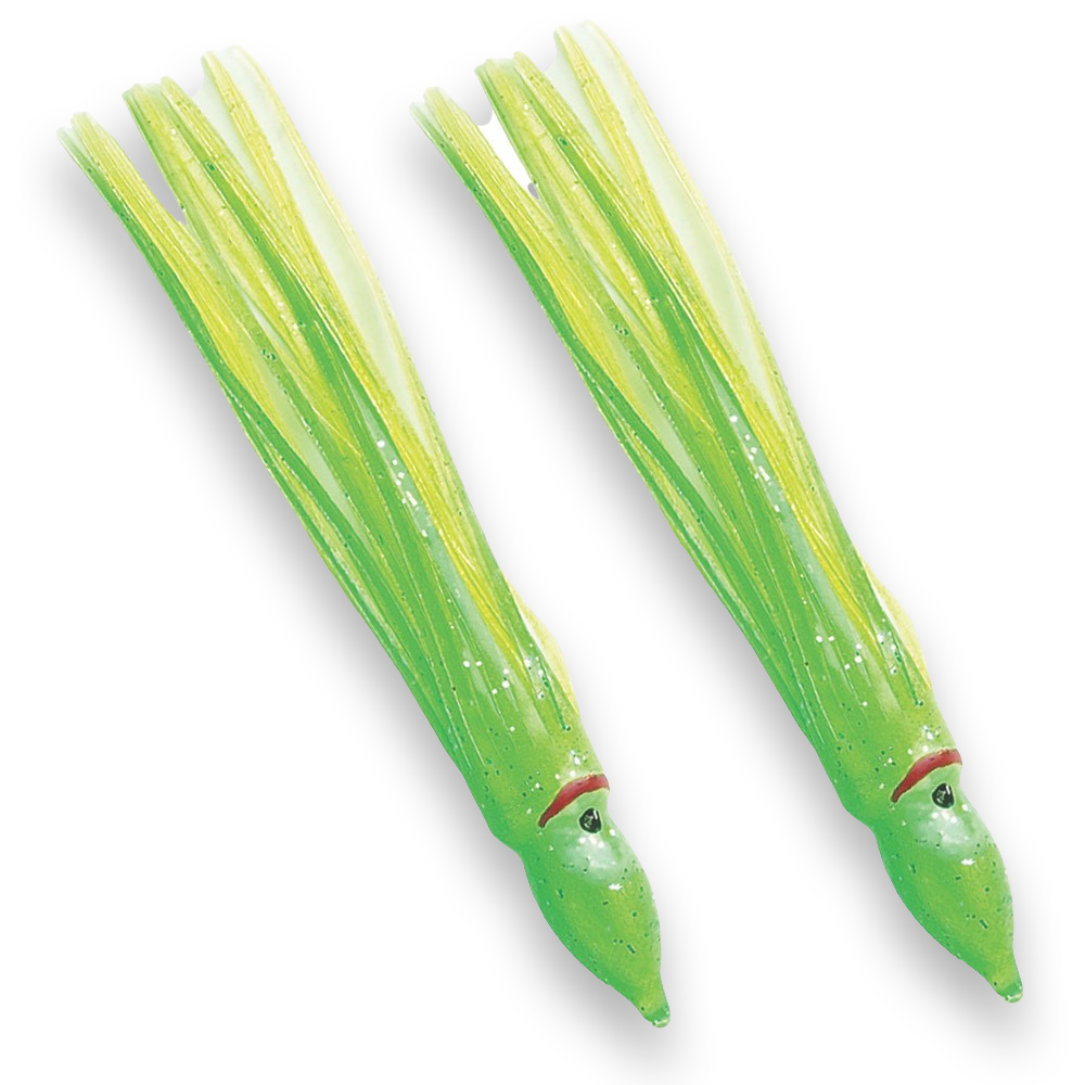 P-Line Sunrise Squid 7.5" Green Chartreuse (2 Pack)