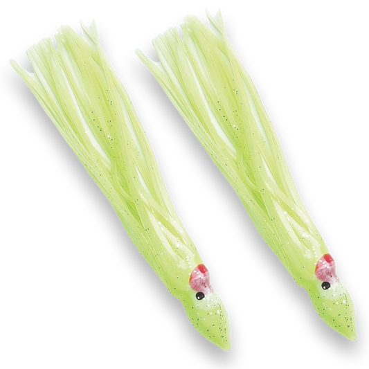 P-Line Sunrise Squid 7.5" Chartreuse (2 Pack)