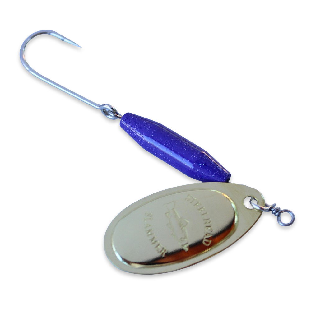 Steelhead Slammer Spinner - Purple Haze Brass