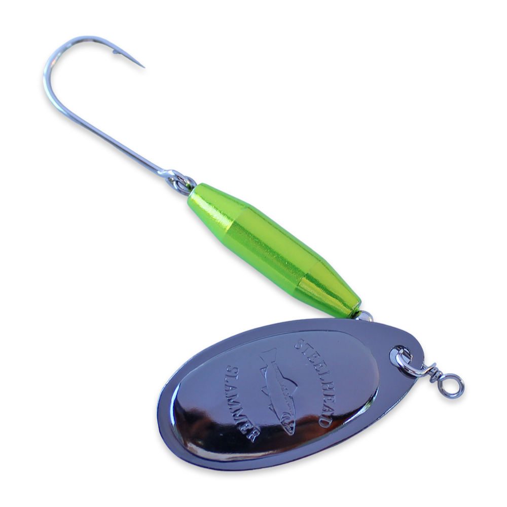 Steelhead Slammer Spinner - Metallic Chartreuse Black Nickel