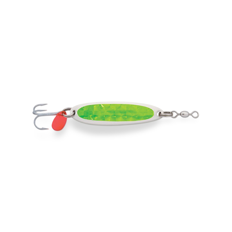 Luhr Jensen Krocodile Spoon Chrome Flo Green Prism Lite 0360