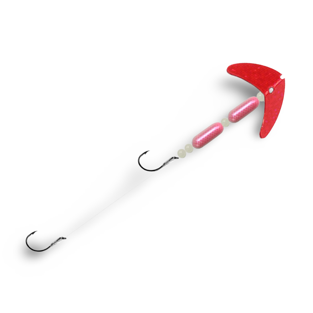 Macks Cha Cha Crawler Harness Hot Pink Sparkle Pearl Pink Scale