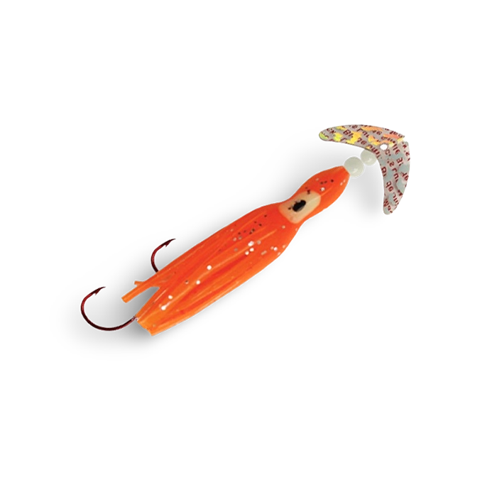 Macks Cha Cha Kokanee Spinner Transparent Silver Tiger Hot Orange