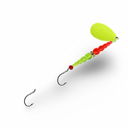 Macks Double Whammy Spinner Chartreuse Flo Orange Flo Chart