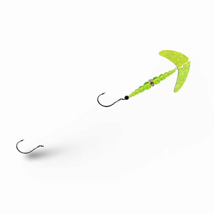 Macks Double Whammy Walleye Chartreuse Sparkle Flo Chart