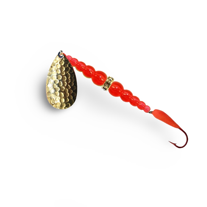 Macks Kokanee Killer Hammered Brass Hot Cerise Flo Orange