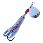 McOmies Mini Colorado Spinner Hoochie Silver Hammered