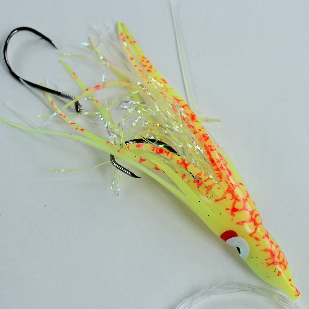 Salmon Trolling Rig - Gold Star Glow Fire Spatterback OG139R