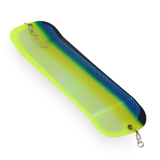 Oki Tackle Big Shooter Flasher Chartreuse Glow Herring Aid