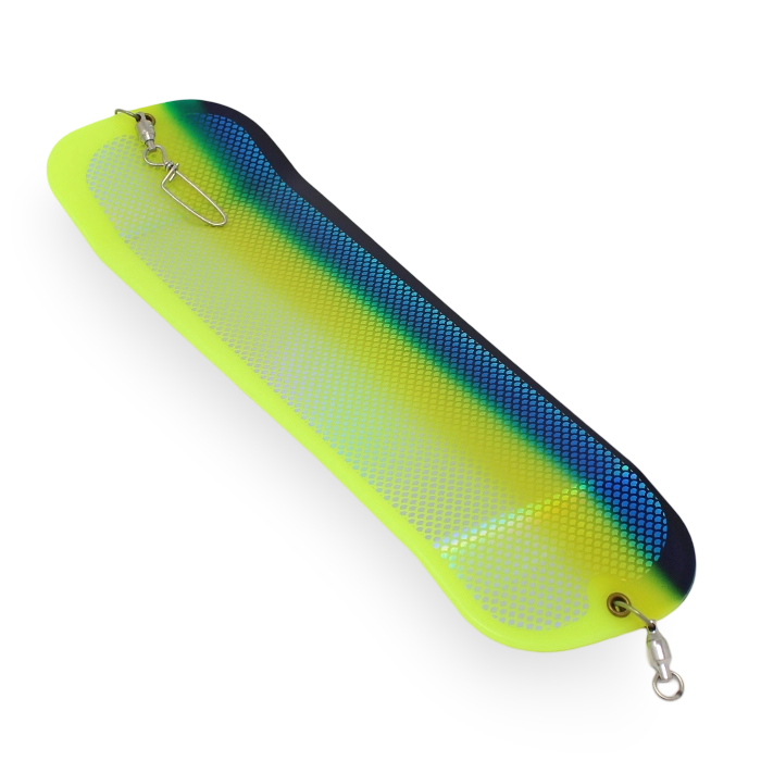 Oki Tackle Big Shooter Flasher Chartreuse Glow Herring Aid